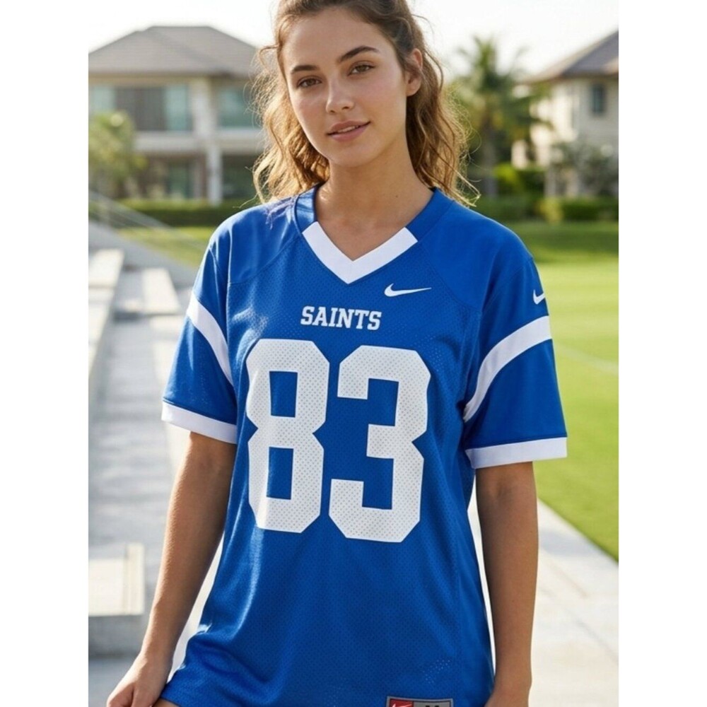 Nike Saints Blue and White Practice Jersey Size Medium